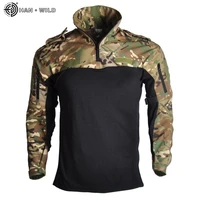 han wild army military tactical t shirt mens black long sleeve t shirt men camouflage multicam shirt airsoft paintball us size