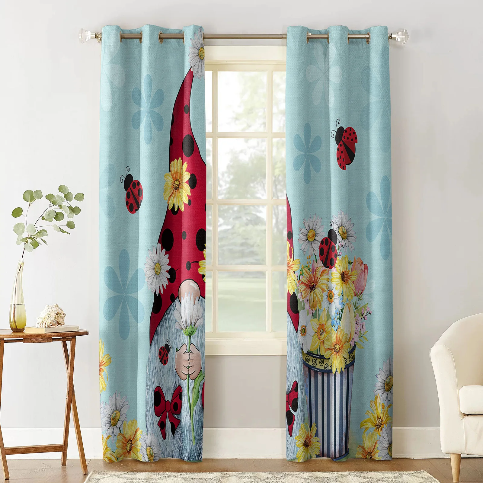 Шторы божья коровка американские пасторальные карликовые занавески для кухни