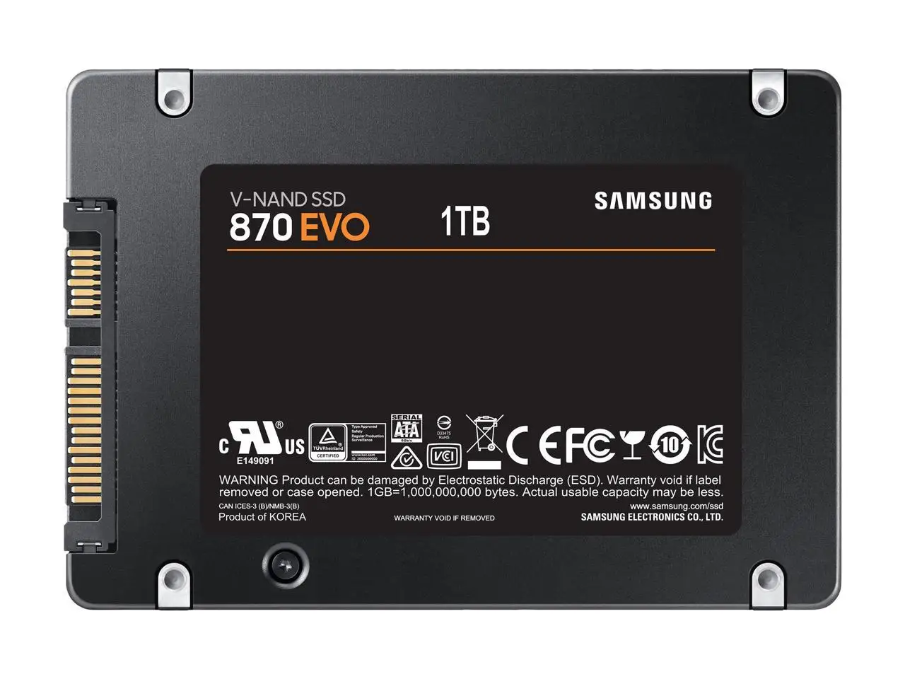 

SSD SAMSUNG 870 EVO Series, 2,5 дюйма, 1 ТБ, SATA III