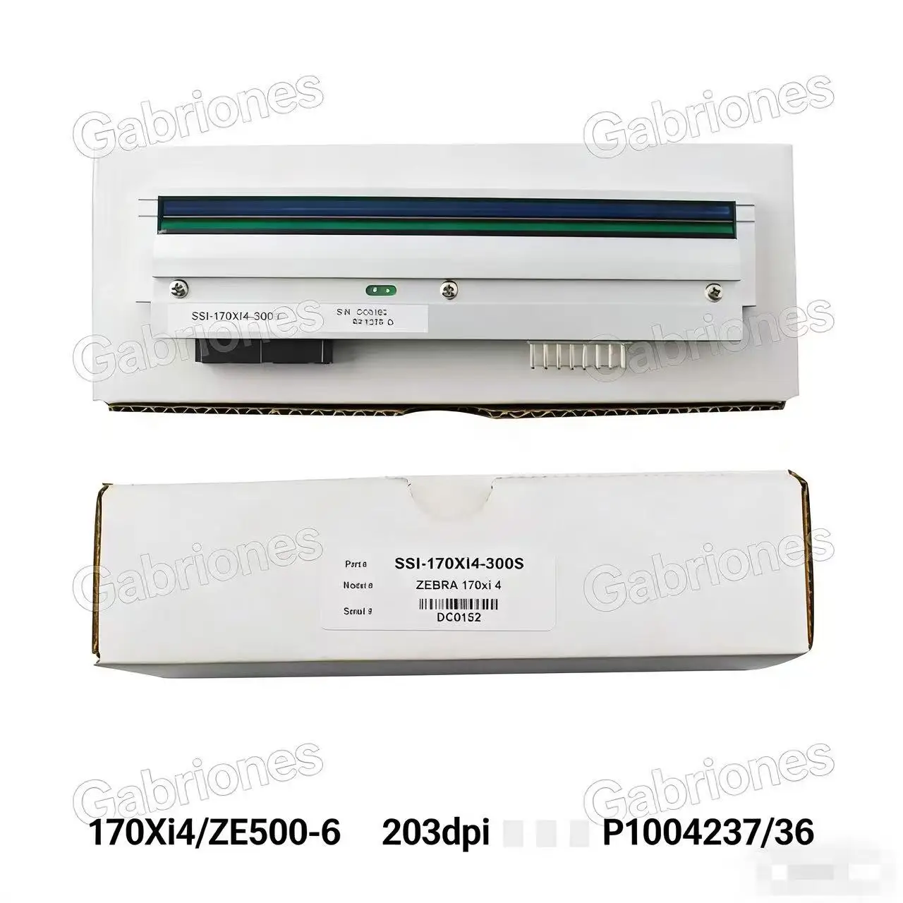 Фото Новая термоголовка New170Xi4/ZE500-6 P1004237/36 для Zebra 170Xi4/ZE500-6, 203dpi, для печати этикеток со штрихкодами №3
