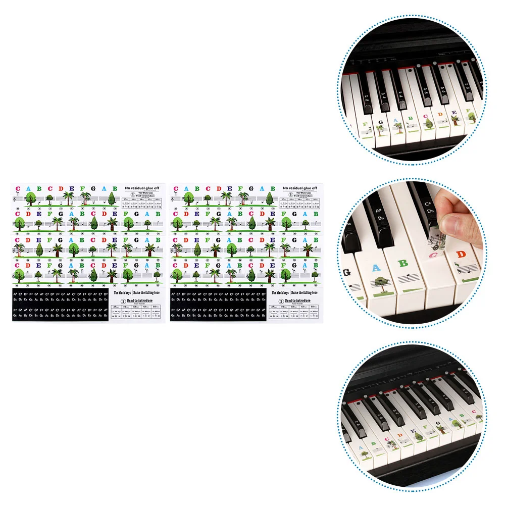 

Piano Sticker Keyboard Decal Electronic Label Stickersbeginner Keyboards Accessoriesinstrument Supplies Decals