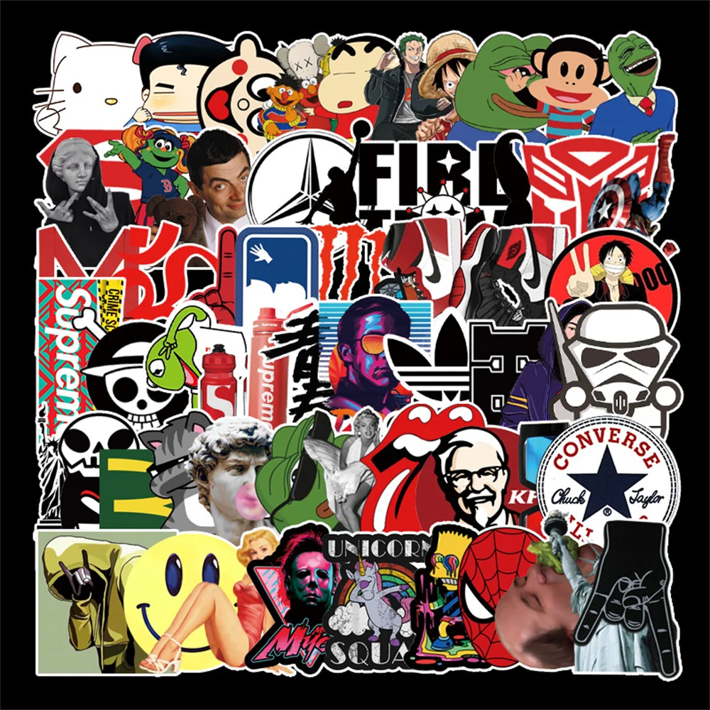 

10/30/50PCS Trendy Brand Joint Personality Creative Graffiti Sticker Computer Suitcase Skateboard Car Waterproof Wholesale