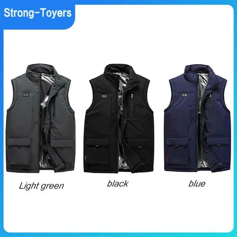 

Safe Electric Heated Vest Smart Windproof Fabric Heating Vest Warm Thermal Clothing Hunting Vest Multi-zone Exotherm Waistcoat