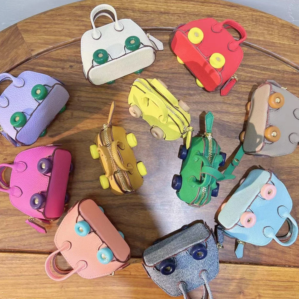 Мини-сумка ручной работы брелок крошечная сумка из искусственной кожи украшение