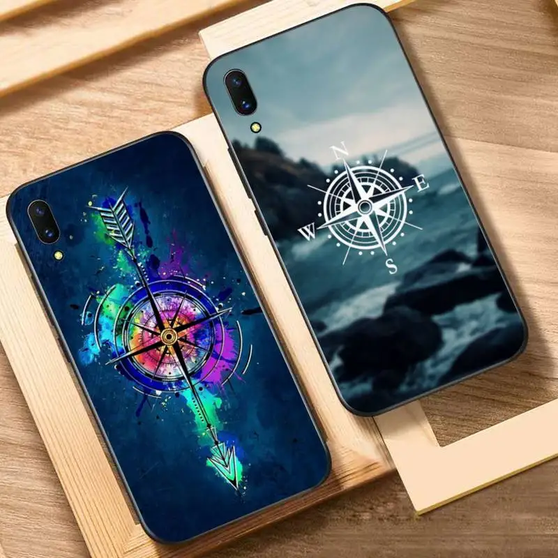 

Nautical compass logo Phone Case For Oppo Reno Realme C3 6Pro Cover For vivo Y91C Y17 Y19 Funda Capa