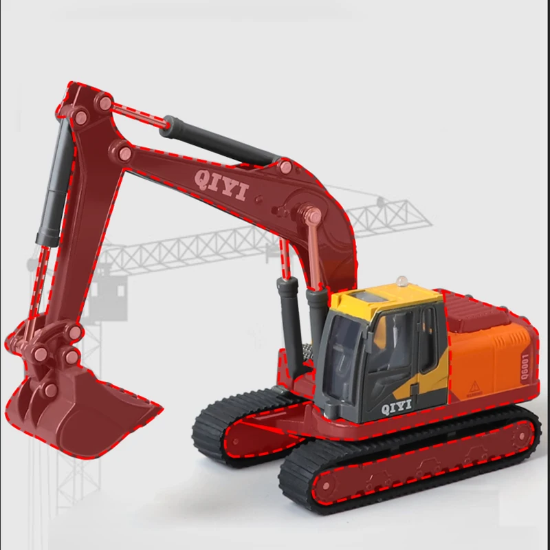 1:60 модель экскаватора строительный грузовик автомобиль литый под давлением