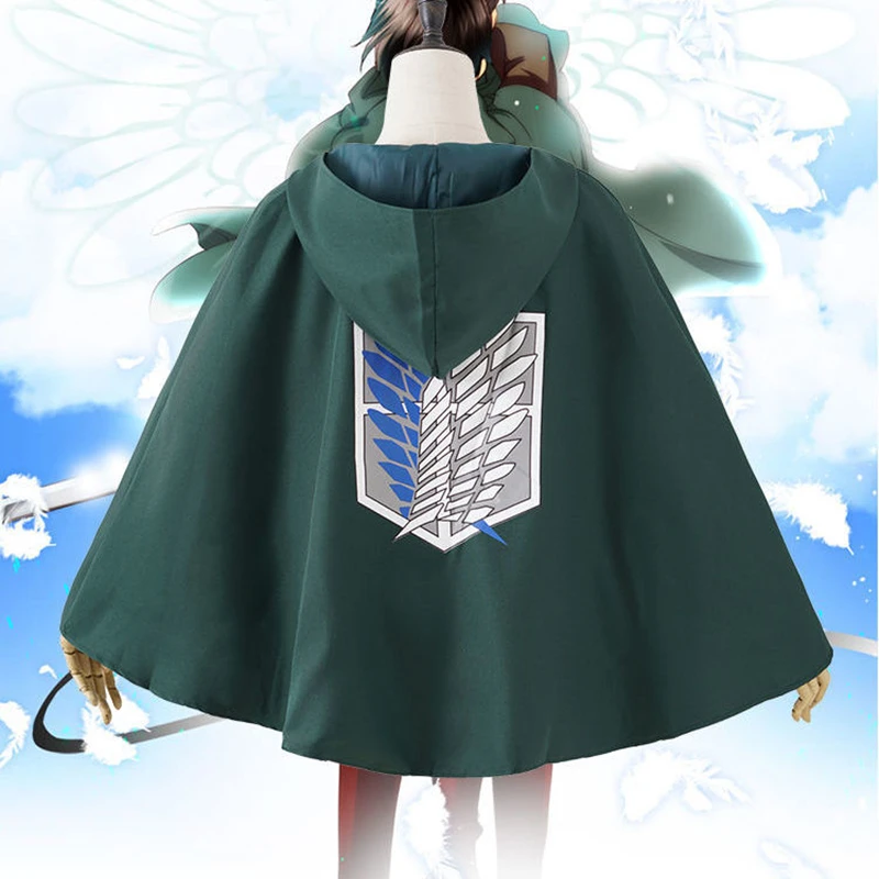 

Attack on Titan Anime Cloak Shingeki No Kyojin Cosplay Scouting Legion Wings of Liberty Levi Ackerman Eren Hange Zoe Outfit Cape