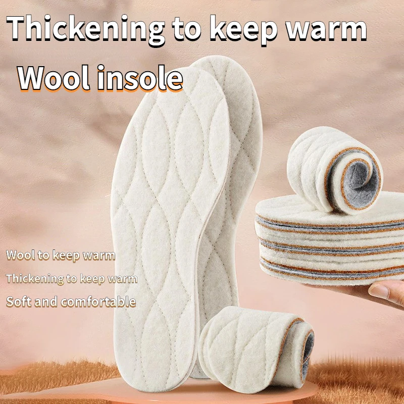 

Теплая стелька из шерсти и флиса, утолщенный Мягкий войлок, пробка, защита от запаха, поглощение пота, дышащие, для мужчин и женщин, толстая з...