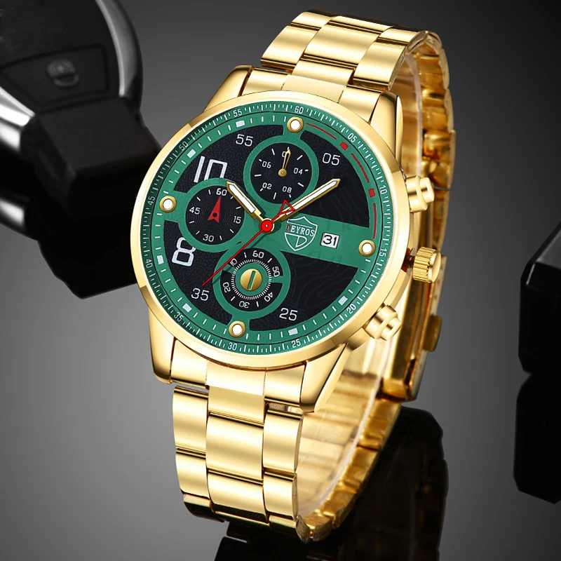 

Роскошные мужские часы 2022, серебристые кварцевые часы из нержавеющей стали для мужчин, модные деловые спортивные часы с календарем и кожаным ремешком, часы