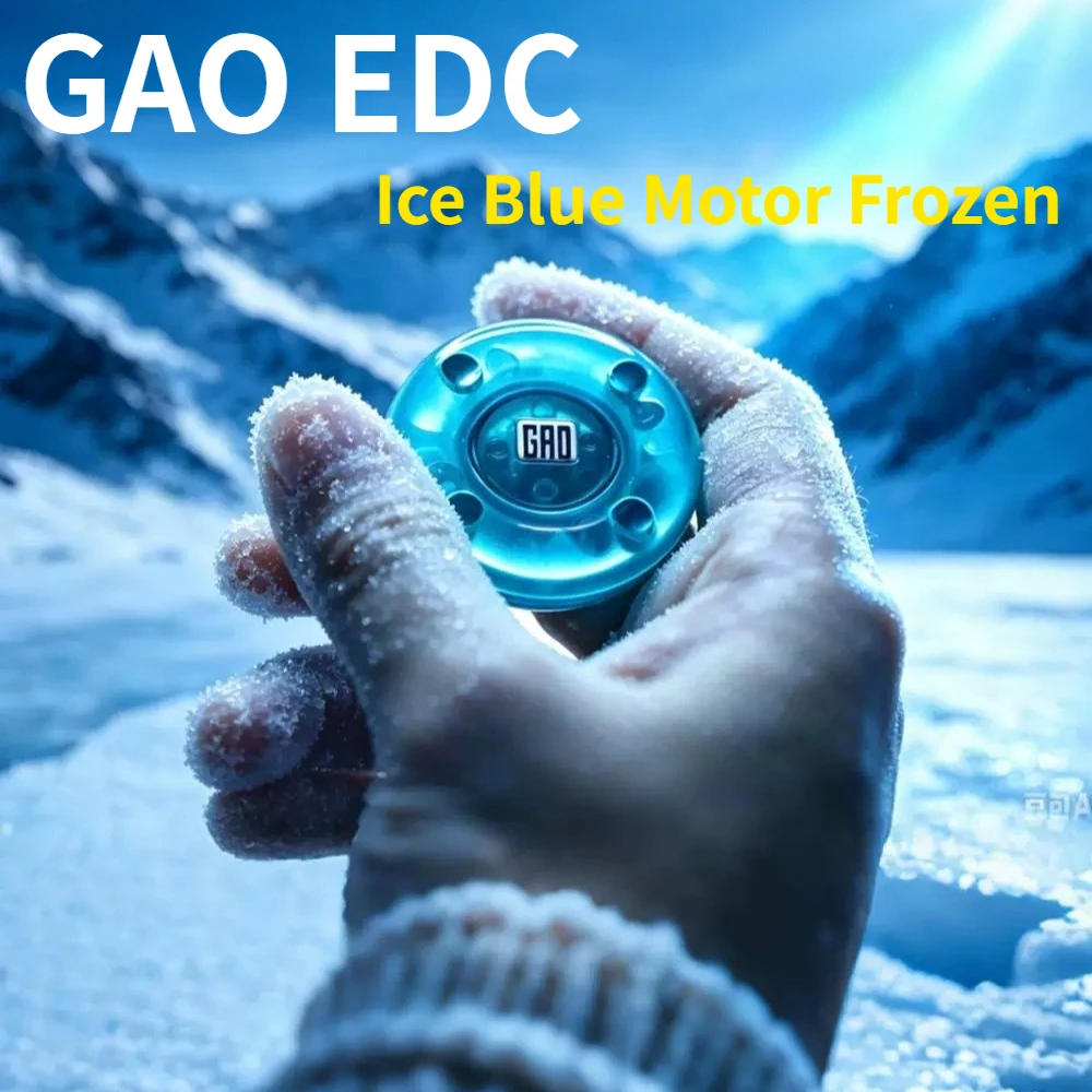Фото GAO EDC Ice Blue Motor Frozen Новая улучшенная магнитная вибрационная сенсорная игрушка-антистресс в виде монеты №1