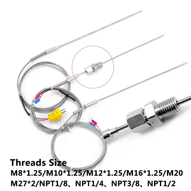 

Термопара PT100/K BMAD гибкая, до 1100°C, 1/2/3/5 мм