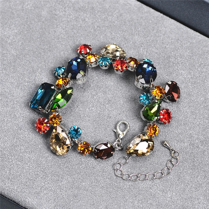 

ANGLANG Luxury Women Muticolour AAA CZ Tennis Chain Bracelets Jewelry Sparking Anniversary Christmas Wedding Fine Bracelet Gift