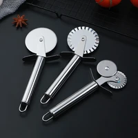 stainless steel pizza cutter tools diameter 7 5cm dough crimper household pizza knife tools wheel for waffle cookies