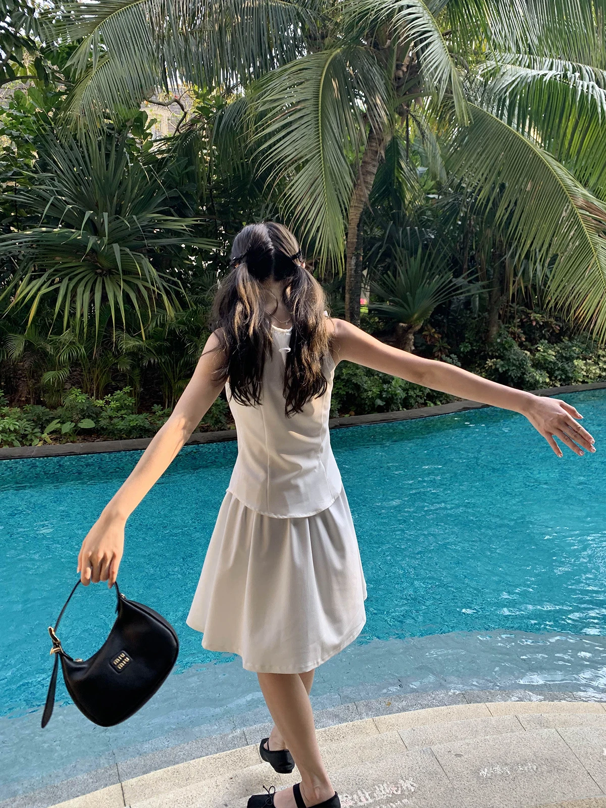 Здравствуйте Kanong кружевной воротник на шнуровке жилет юбка бретелях женский