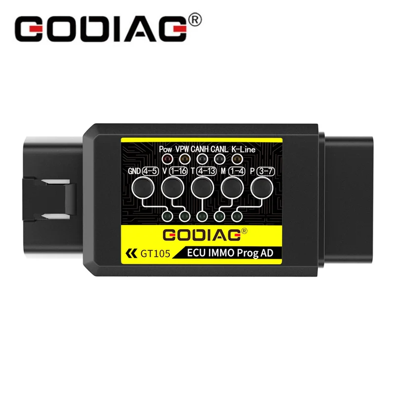 GODIAG GT105 OBD II разрывная коробка Assistant ECU IMMO Prog коннектор для Xhorse Key Tool Plus/ VVDI Prog/ CGDI