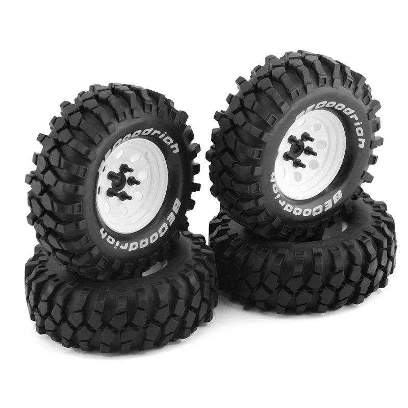 

4Pcs Metal 110Mm Beadlock Deep Dish Wheel Tire Set For /10 Short Course Truck ARRMA SENTON 8 Round Holes