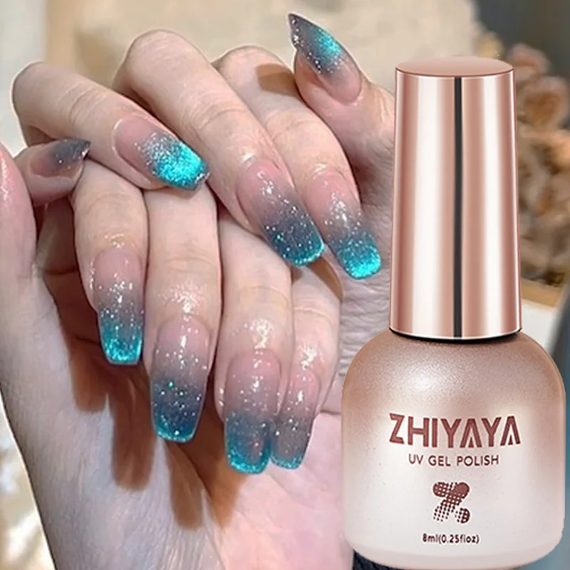 

8ml Reflective Cat Magnetic Gel Nail Polish Glistening Sparkling Silver Blue Pink Soak Off UV LED Gel Manicure Nail Art Tools