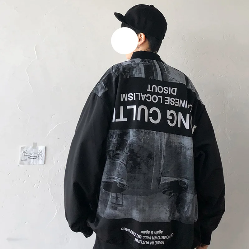 

Wholesale 2022 Fashion Loose Men's Large Size Fashion Letter Printing Casual Baseball Collar Stand Collar Jacket Jacket