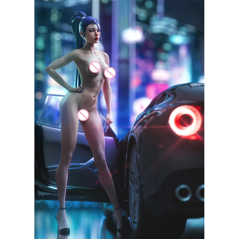 

Print Canvas Game Sports Car KDA Akali Nude Sexy Girl Art Poster 40x60 50x70 60x90 Custom Living Room Bedroom Hanging Picture