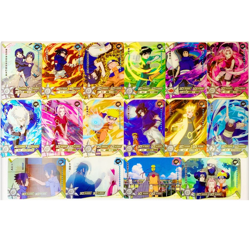 

Аниме-карта Naruto, коллекционная карта, цветная флеш-карта HR3D, аниме периферийная Uchiha Sasuke Tsunade Haruno Sakura, Детские Подарочные игрушки