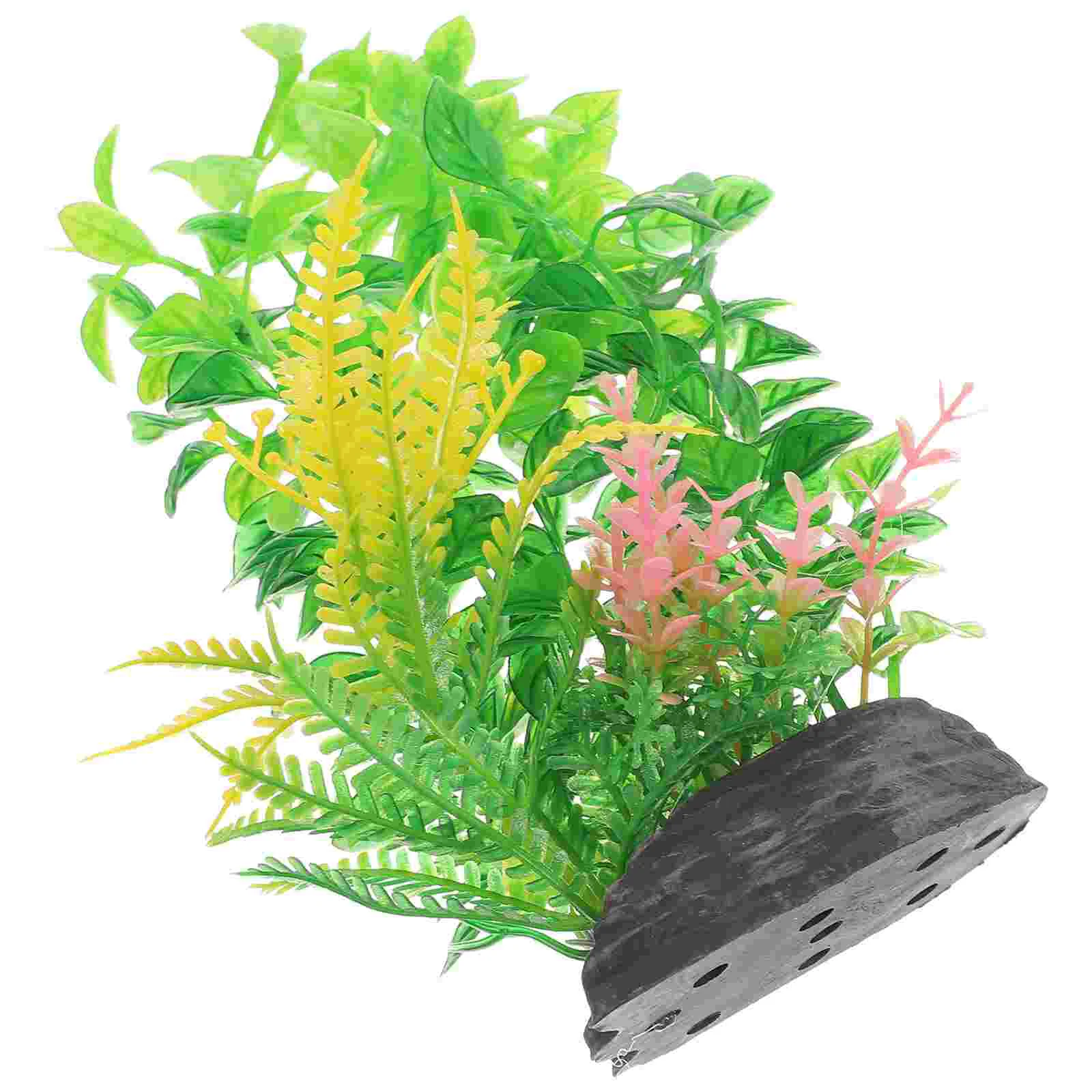 

Aquarium Landscaping Fish Tank Accessories Artificial Plastic Plants For Fake Grass Supplies Mini