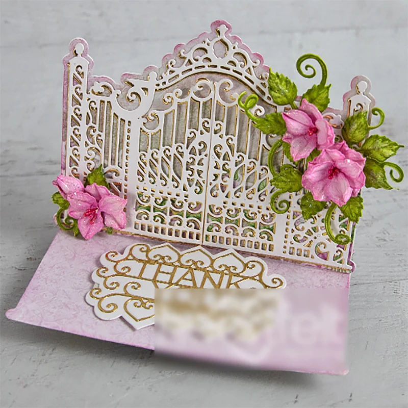 Новинка 2022 металлические режущие штампы для ограждения железные ворота тени