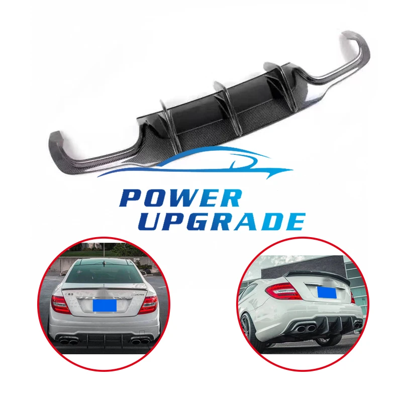 

Car Body Kit Rear Diffuser Lip For BenZ C Class C W204 C63 12～14 years High Quality Carbon Fiber Rear Bumper Lip Diffuser