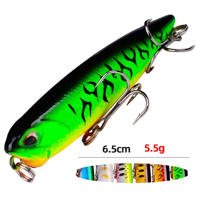

Topwater Surface Pencil Popper Bait Bass Pike Lure Walk The Dog 65mm 5.5g Fishing Lure Walk The Dog