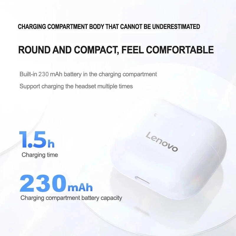 Original Lenovo LP40 Bluetooth Headphones 5.0 TWS Wireless Earphones Mini Earbuds With Mic Sport Headsets For Iphone Xiaomi Oppo