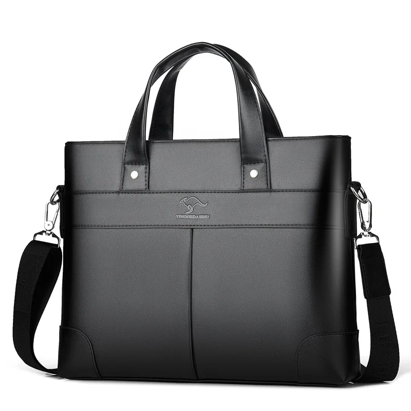 Casual Business Men's Handbag Luxury PU Leather Man Briefcase Large Capacity Shoulder Messenger Bag Male Laptop Tote Bag