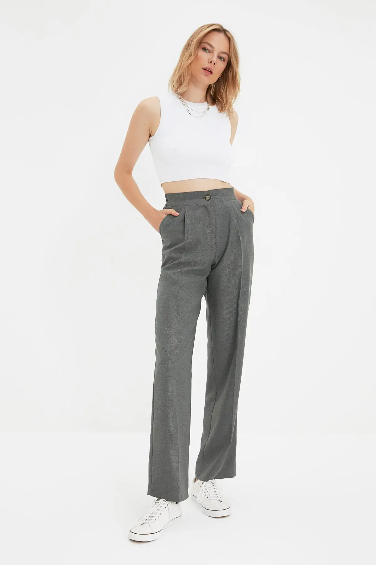 

Trendyol Wide Trotting Tall Pants TWOAW22PL0321