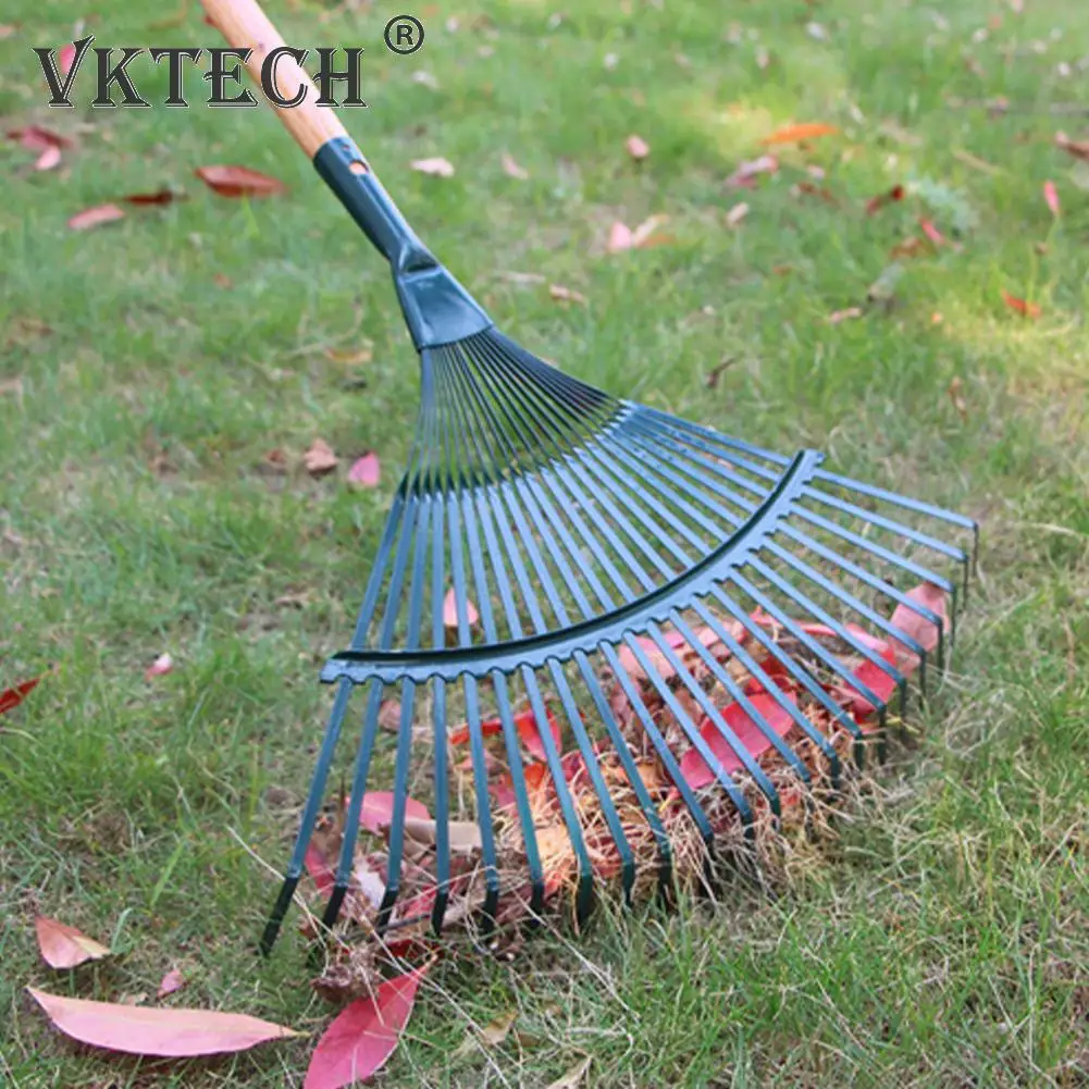 

Garden Leaf Rake Hay Deciduous Farming Rake 22-tooth Garden Stainless Steel Tool Without Handle Home Garden Ripper Tool