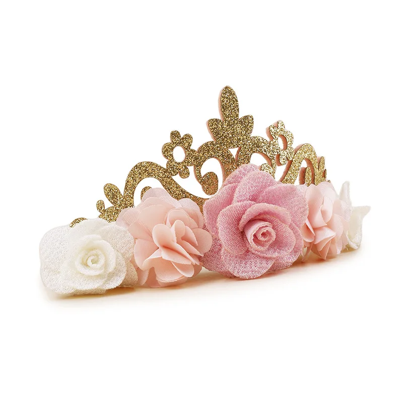 Детская эластичная повязка на голову с цветочным рисунком