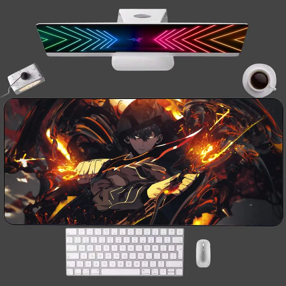 Gaming Accessories Mouse Pad Game Players Speed Natural Rubber Gamer Desk Mat  Anime Solo Leveling Office Mousepad Keyboard Mat