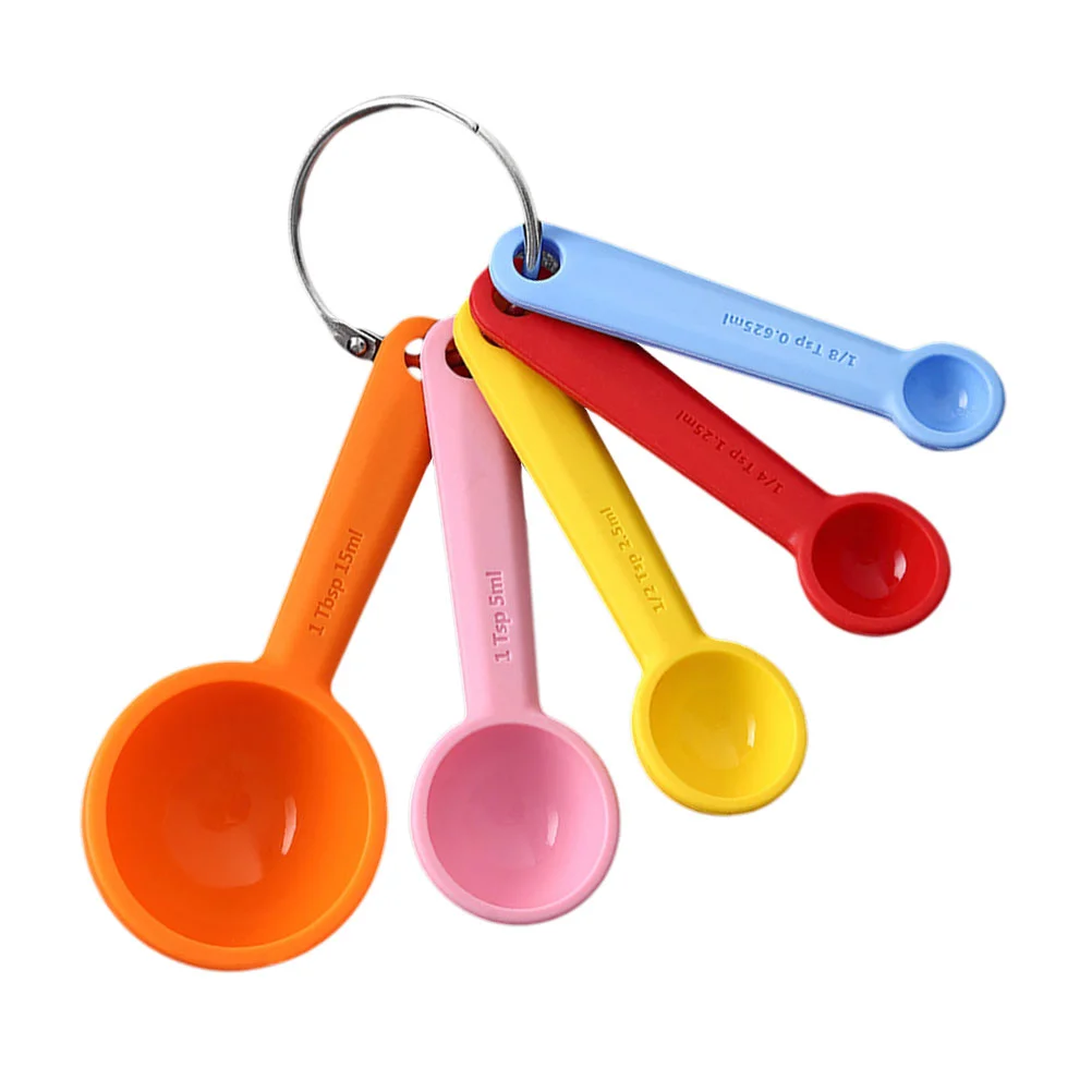 

5 Pcs Baking Measuring Spoons Silicone Food Measuring Scoops Metering Spoons