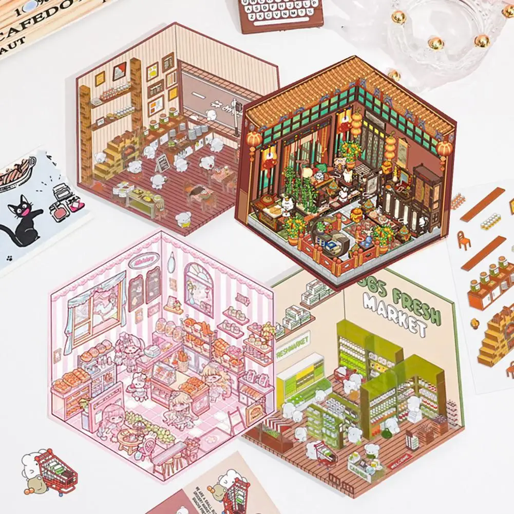 125*140 мм DIY проект 3D наклейки для дома взрослых и детей забавные мультяшные снятия