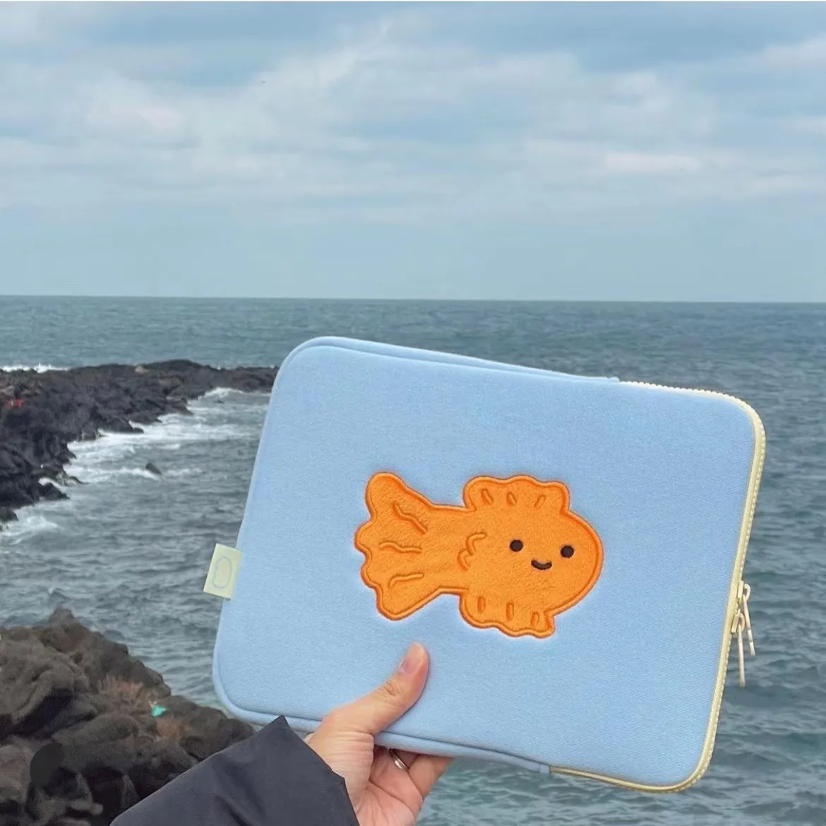 

Korea Cute Liner Bag for IPad Air4 Air5 Pro 11 12.9 Samsung S8 Plus Tablet Protective Case Mipad 5 Goldfish Pudding Cover sleeve