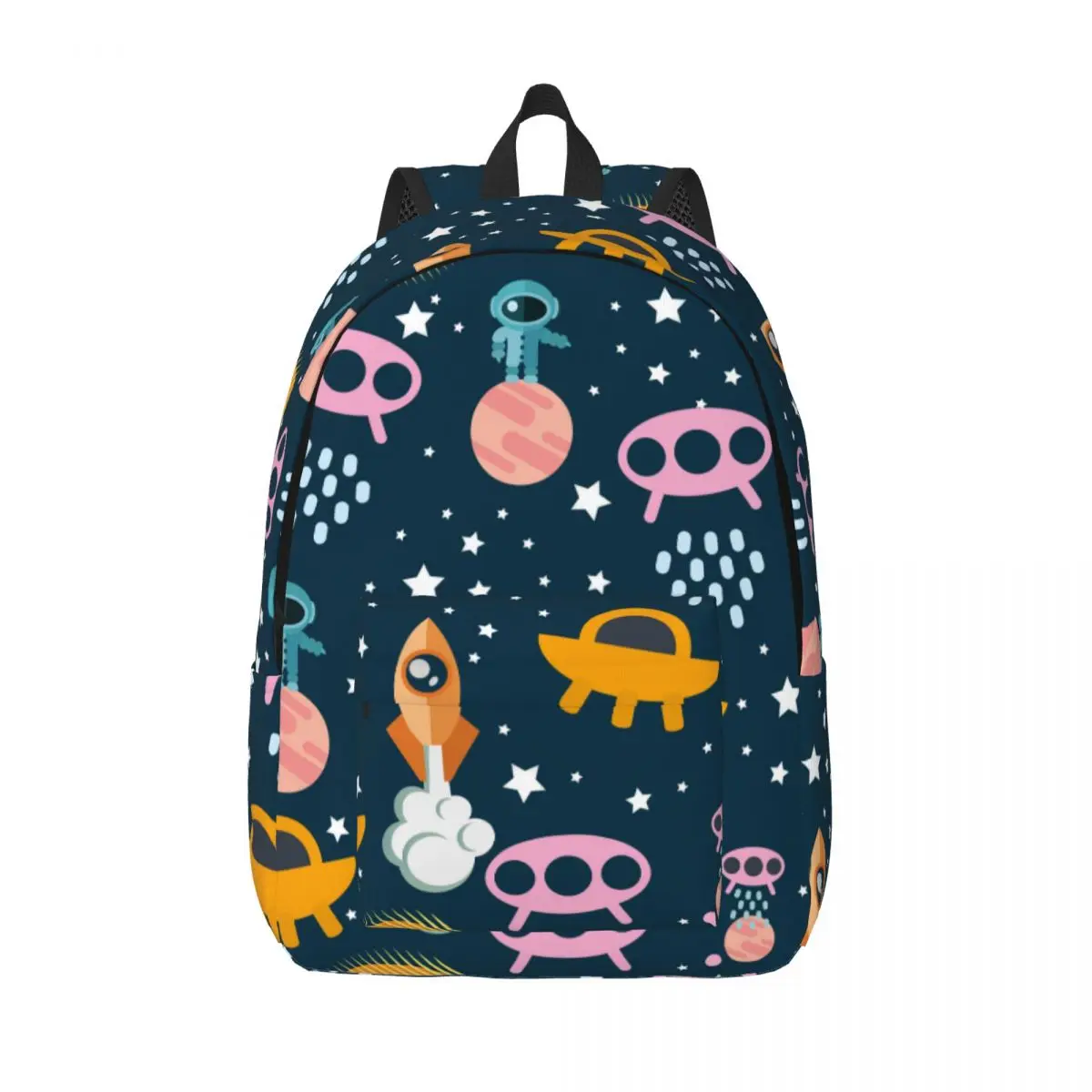 

Student Bag Space Planets Rockets Flying Saucers Aliens Astronauts Backpack Parent-child Lightweight Backpack Couple Laptop Bag