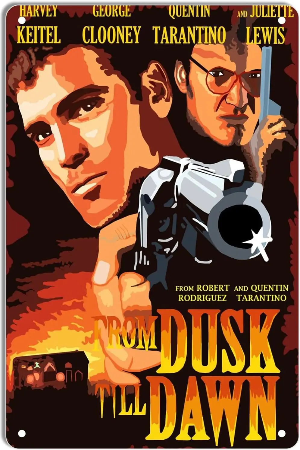Металлическая жестяная вывеска FROM DUSK TILL DAWN классические постеры с фильмами для