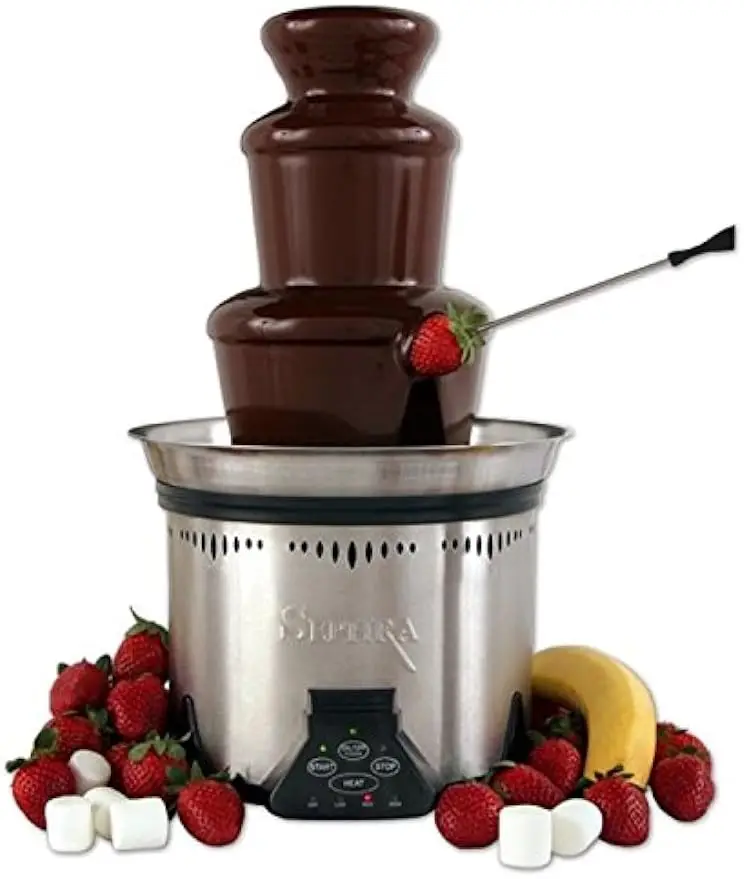 

Elite Chocolate Fountain for Home, Whisper Quiet Motor, Chocolate Fondue Fountain Electric, Stainless Steel Heated Basin