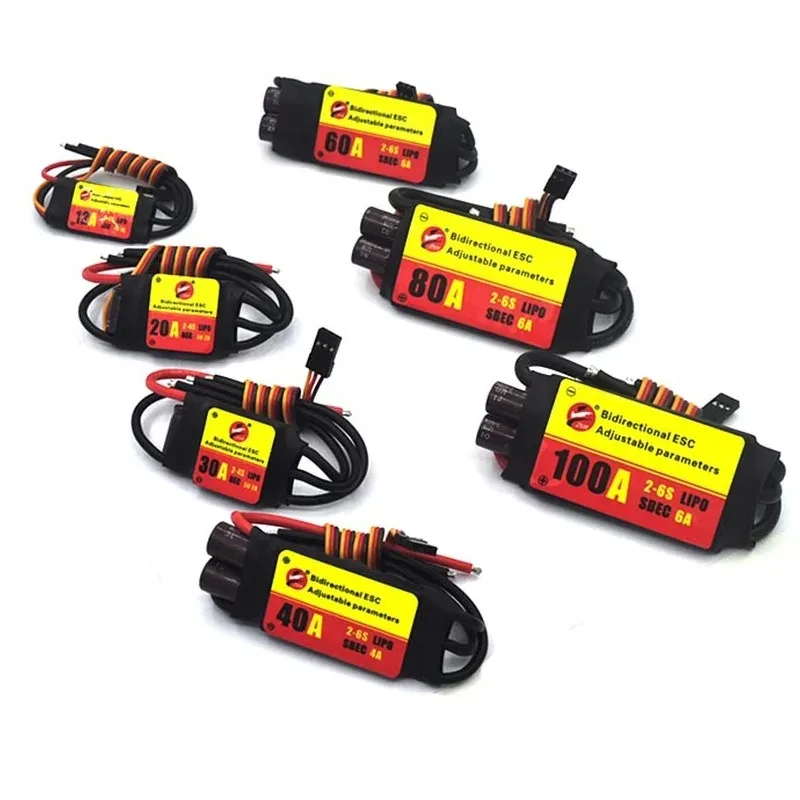 Двунаправленный регулируемый бесщеточный ESC ZMR 12A 20A 30A 40A 60A 80A 100A + программируемая карта для радиоуправляемых моделей автомобилей и пневматических подводных движителей (art.: 3920d9802bc0f) - 3920d9802bc0f