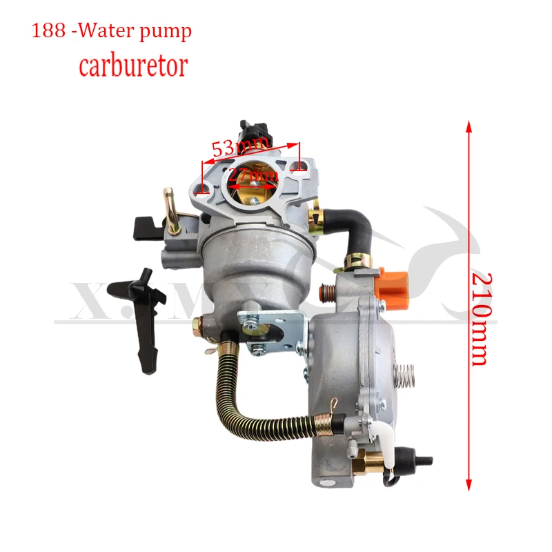188 карбюратор СНГ Нг нг двойной топливный преобразователь комплект для бензинового генератора-кВт GX390 188F 190F газовый двигатель