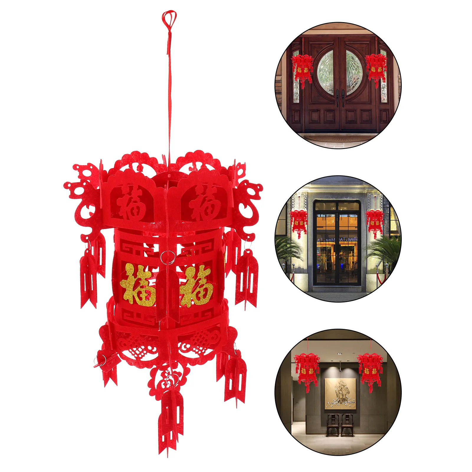 

Year New Chinese Christmas Lanterns Lantern Party Festival Spring Decoration Decor 3D Pendant Supplies Traditional Supply