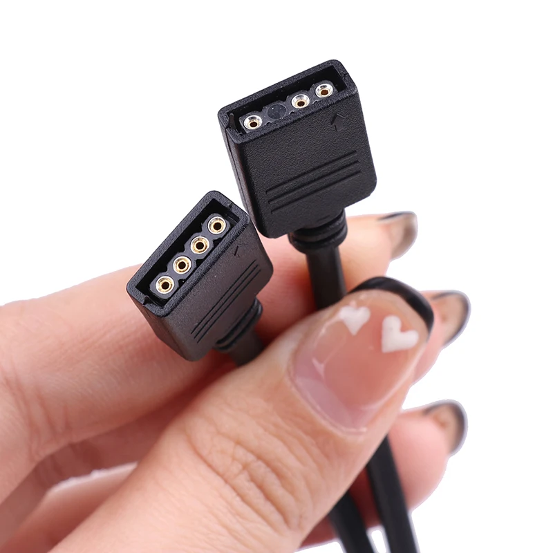 Разветвитель синхронизации RGB для материнской платы, 30 см/11,81 дюйма, 12 В, 4 контакта, 5 В, 3 контакта, RGB/ARGB