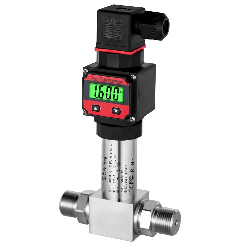 Цифровой датчик дифференциального давления с ЖК-дисплеем, 0-1 МПа, 100 ...