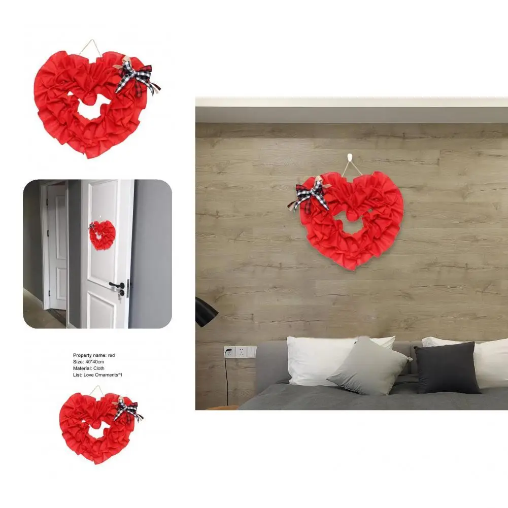 

Lightweight Great Lovely Heart Shape Hanging Tag with Lanyard Love Heart Ornament Eye-catching for Indoor