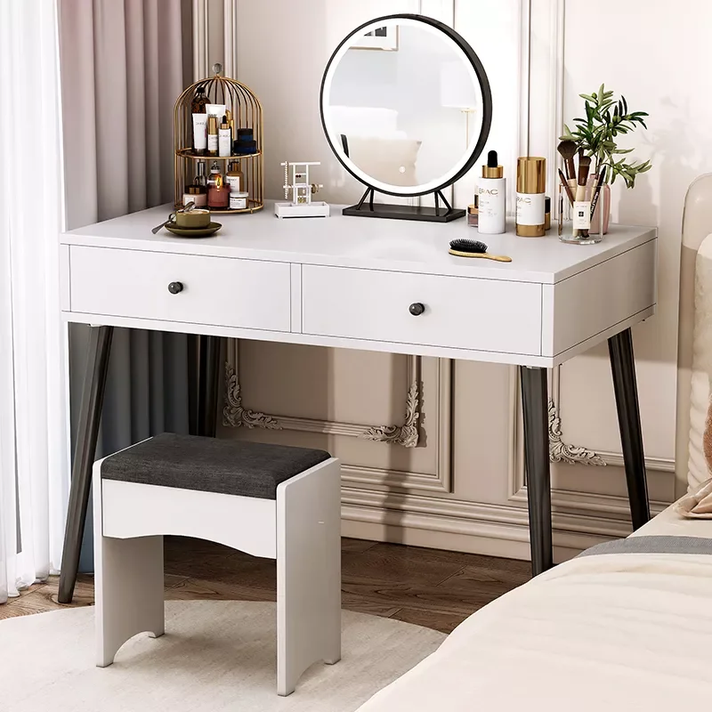 

Light Luxury Dressing Table Storage Cabinet Minimalist Girls Chair Drawers Drawers Makeup Table Creative Toaletka Home Furniture