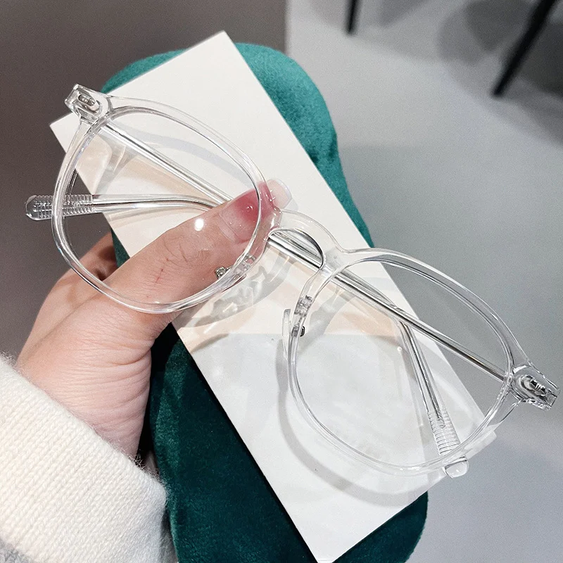 

Новая прозрачная оправа для очков для компьютера с защитой от синего света Женская круглая оптика очки прозрачные очки