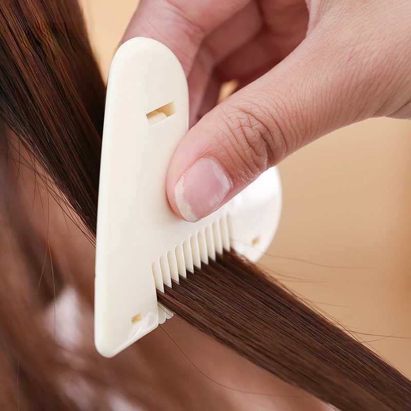 

Children Bangs Trimming Artifact Children Trimmer Peach Heart Double-sided Hair Brush DIY Women Hair Trimmer Fringe Cut Tools