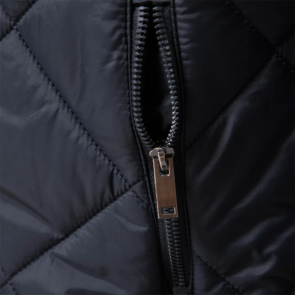 New Warme Jassen Mannen Effen Kleur Toevallige Stand Kraag Rits Parka Voor Mannen Winter Hoge Kwaliteit Plus Size Jassen Mannen